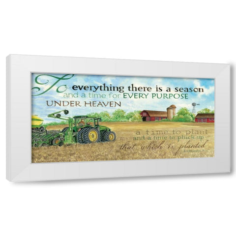 To Everything There is a Season White Modern Wood Framed Art Print by Jacobs, Cindy