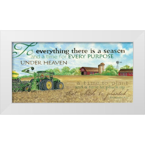 To Everything There is a Season White Modern Wood Framed Art Print by Jacobs, Cindy