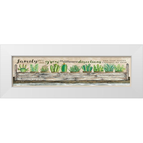 Family Roots White Modern Wood Framed Art Print by Jacobs, Cindy
