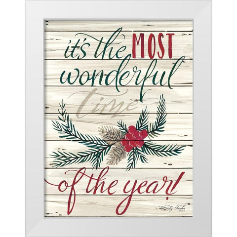 The Most Wonderful Time White Modern Wood Framed Art Print by Jacobs, Cindy