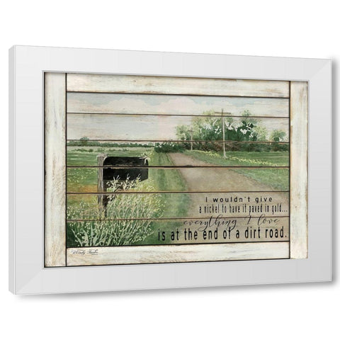 The End of a Dirt Road White Modern Wood Framed Art Print by Jacobs, Cindy
