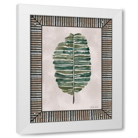 Banana Leaf  White Modern Wood Framed Art Print by Jacobs, Cindy