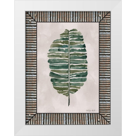 Banana Leaf  White Modern Wood Framed Art Print by Jacobs, Cindy