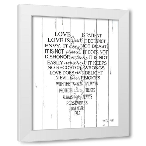 Love is Patient     White Modern Wood Framed Art Print by Jacobs, Cindy