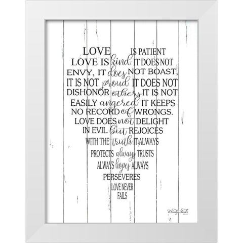 Love is Patient     White Modern Wood Framed Art Print by Jacobs, Cindy