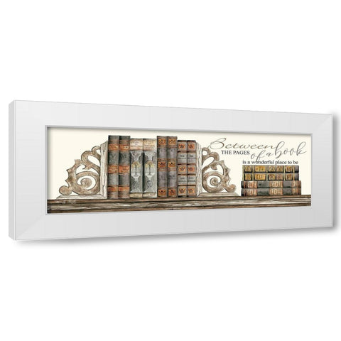 Between the Pages of a Book White Modern Wood Framed Art Print by Jacobs, Cindy