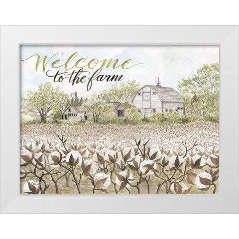 Welcome to the Farm White Modern Wood Framed Art Print by Jacobs, Cindy