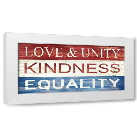 Love and Unity White Modern Wood Framed Art Print by Jacobs, Cindy