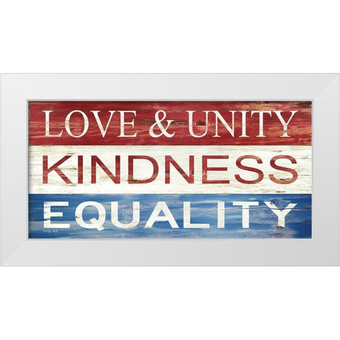 Love and Unity White Modern Wood Framed Art Print by Jacobs, Cindy