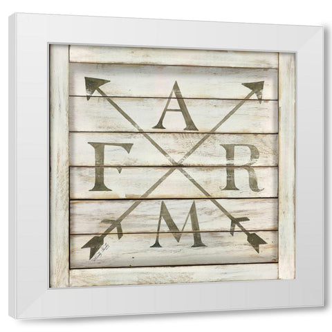 Farm Arrows White Modern Wood Framed Art Print by Jacobs, Cindy