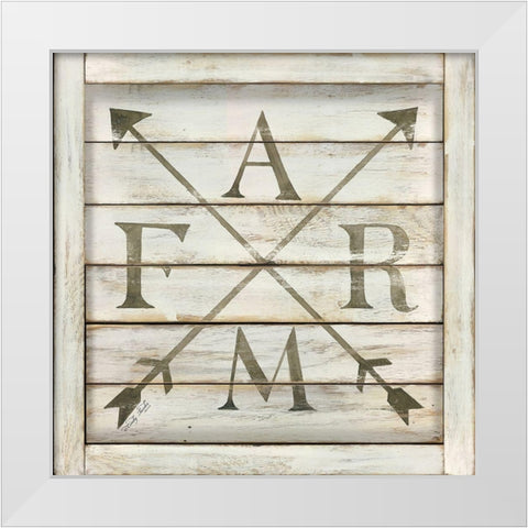 Farm Arrows White Modern Wood Framed Art Print by Jacobs, Cindy