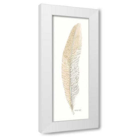 Tonal Feather I White Modern Wood Framed Art Print by Jacobs, Cindy