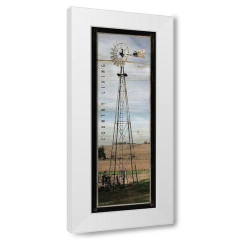 Country Living Windmill White Modern Wood Framed Art Print by Jacobs, Cindy