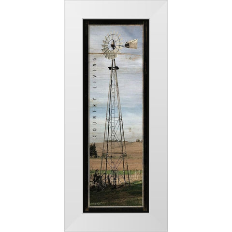 Country Living Windmill White Modern Wood Framed Art Print by Jacobs, Cindy