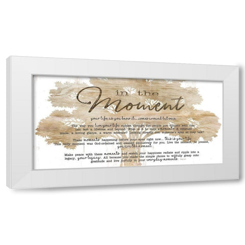 In the Moment White Modern Wood Framed Art Print by Jacobs, Cindy