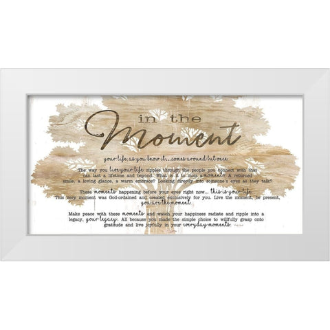 In the Moment White Modern Wood Framed Art Print by Jacobs, Cindy