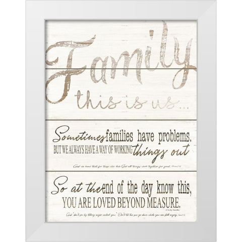 Family - This is Us White Modern Wood Framed Art Print by Jacobs, Cindy