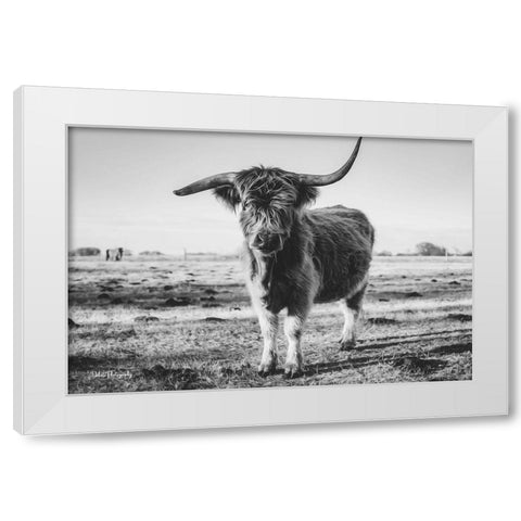 Black and White Side Shot White Modern Wood Framed Art Print by Diener, Dakota