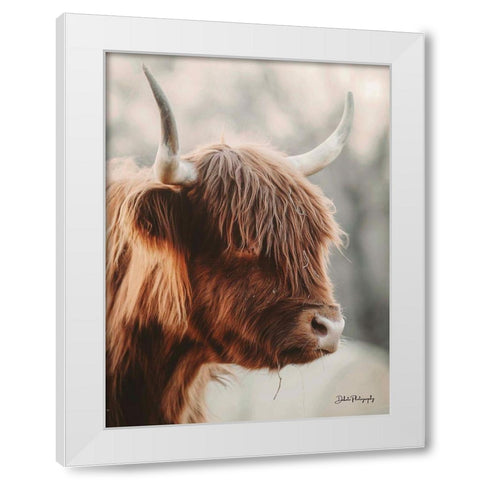 Highland Pose White Modern Wood Framed Art Print by Diener, Dakota