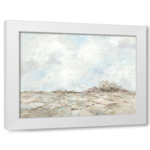 Morning Meadow White Modern Wood Framed Art Print by Coules, Debi