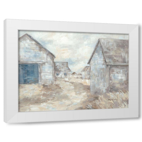 Barn Path White Modern Wood Framed Art Print by Coules, Debi