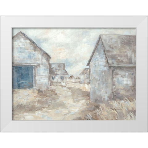 Barn Path White Modern Wood Framed Art Print by Coules, Debi