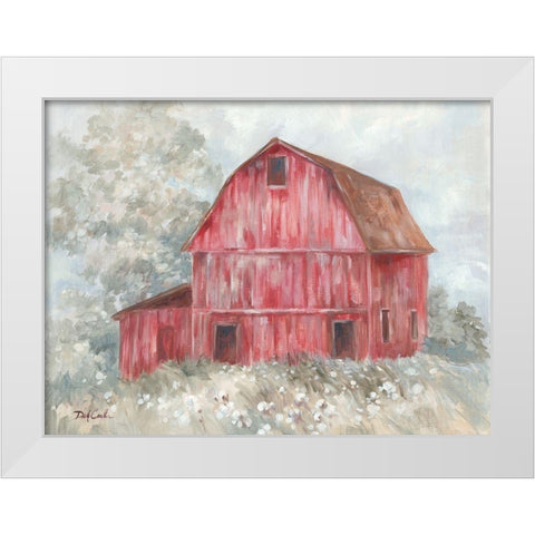 Old Red White Modern Wood Framed Art Print by Coules, Debi