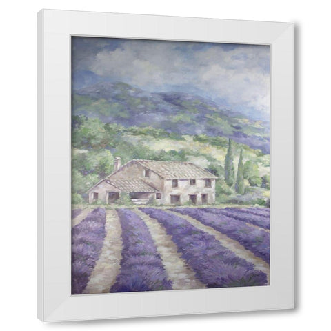 French Farmhouse Lavender White Modern Wood Framed Art Print by Coules, Debi
