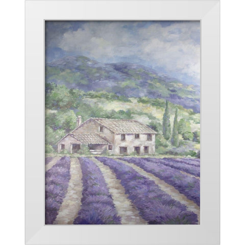 French Farmhouse Lavender White Modern Wood Framed Art Print by Coules, Debi