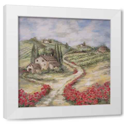 Tuscan Hills White Modern Wood Framed Art Print by Coules, Debi