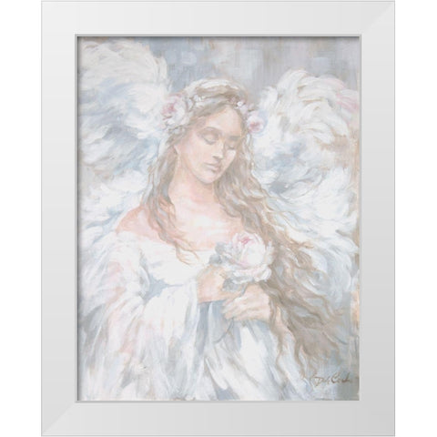 Love White Modern Wood Framed Art Print by Coules, Debi