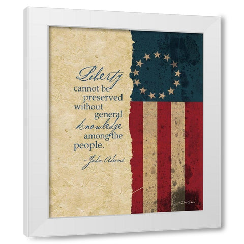 Liberty Cannot Be Preserved White Modern Wood Framed Art Print by Dee Dee