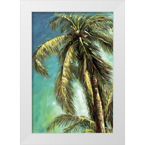 The Coconut Tree I White Modern Wood Framed Art Print by Dee Dee