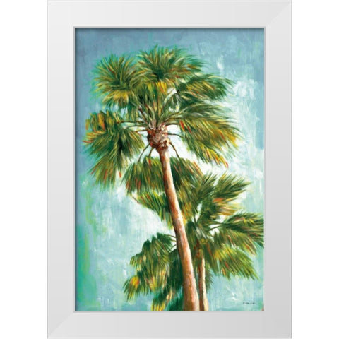 The Coconut Tree II White Modern Wood Framed Art Print by Dee Dee