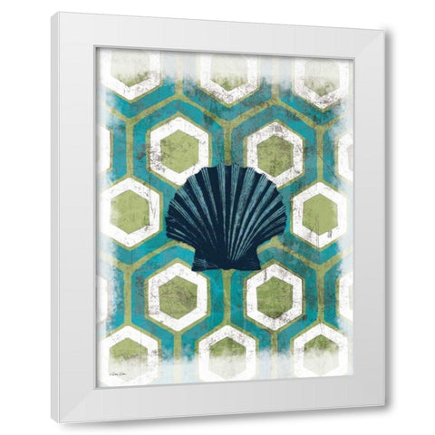 Coastal Patterns I White Modern Wood Framed Art Print by Dee Dee
