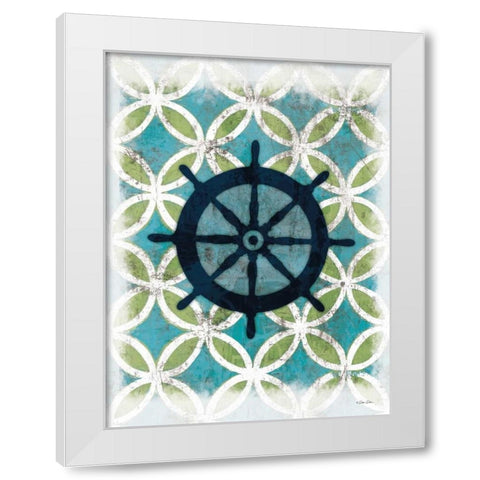 Coastal Patterns II White Modern Wood Framed Art Print by Dee Dee