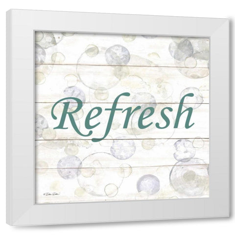 Refresh Bubbles White Modern Wood Framed Art Print by Dee Dee