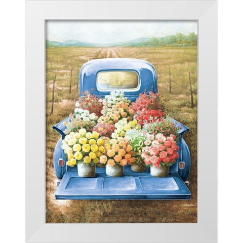 Flowers for Sale White Modern Wood Framed Art Print by Dee Dee
