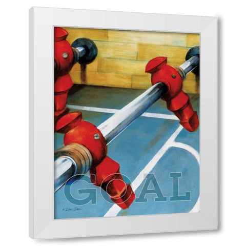 Goal White Modern Wood Framed Art Print by Dee Dee