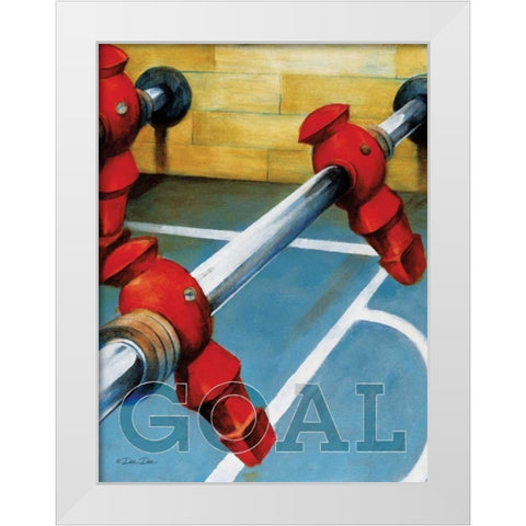 Goal White Modern Wood Framed Art Print by Dee Dee