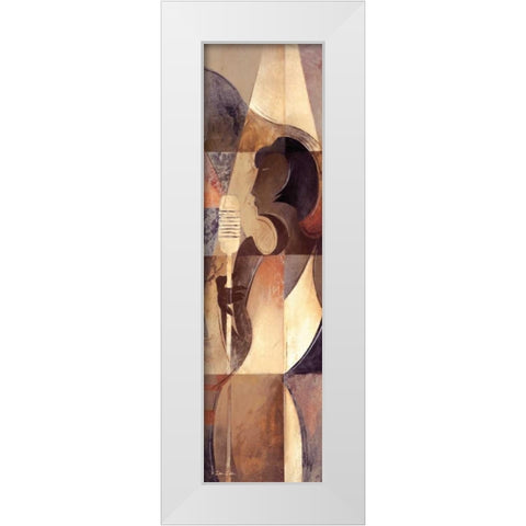 Abstract Music II White Modern Wood Framed Art Print by Dee Dee