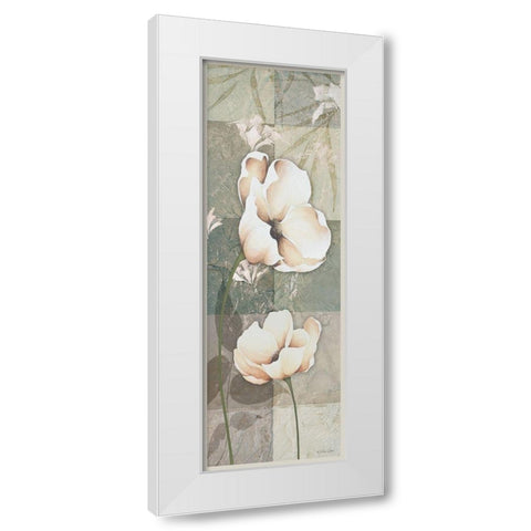 Soft Spa Floral II White Modern Wood Framed Art Print by Dee Dee