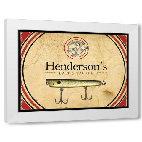 Hendersons White Modern Wood Framed Art Print by Dee Dee