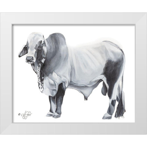 Hey Big Grey White Modern Wood Framed Art Print by Fifer, Diane