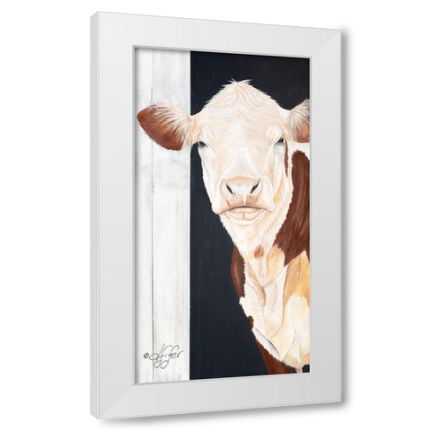 Come on In White Modern Wood Framed Art Print by Fifer, Diane