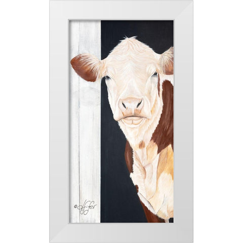 Come on In White Modern Wood Framed Art Print by Fifer, Diane