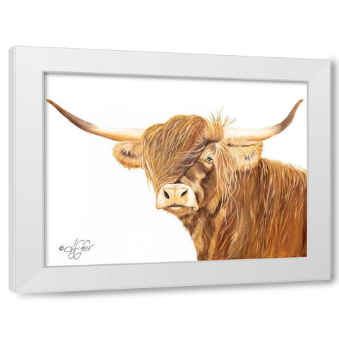 The Philosopher White Modern Wood Framed Art Print by Fifer, Diane