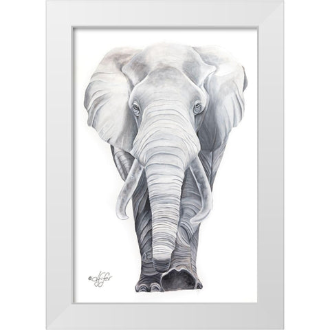 What Big Ears I Have White Modern Wood Framed Art Print by Fifer, Diane
