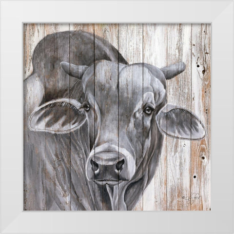 Eyes Wide Open White Modern Wood Framed Art Print by Fifer, Diane