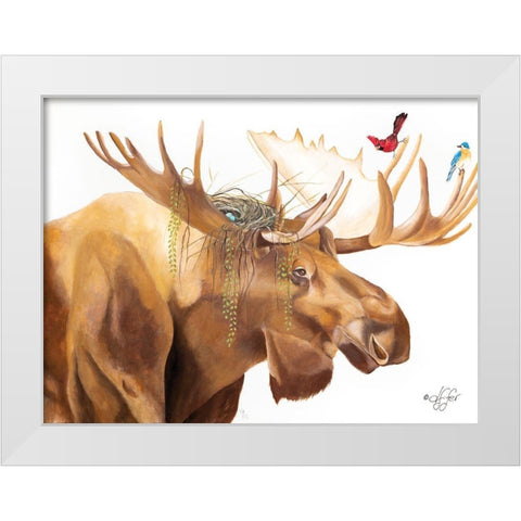 Freeloaders White Modern Wood Framed Art Print by Fifer, Diane